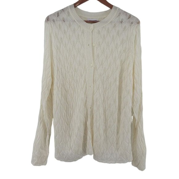 Blair Women's Sweater 100% Acrylic Cream XL - Picture 1 of 4